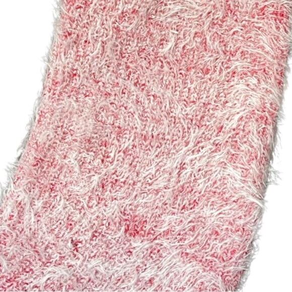 House & Garden Fancy Knit Red & White Christmas Stocking w/Poms 21” NWT - Picture 7 of 9